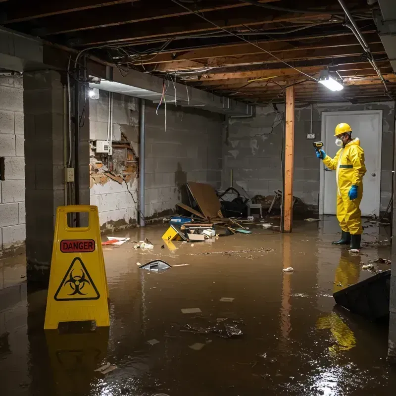 Flooded Basement Electrical Hazard in Riverdale, CA Property